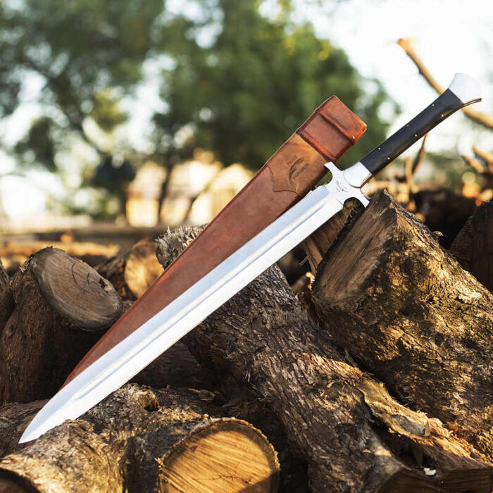 Custom-Handmade-Medieval-Real-Steel-Full-Tang-Sword-with-Sheath