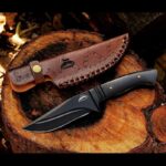 Detailed view of the wood handle with non-slip grip design