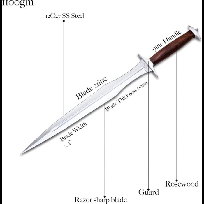 Gift-ready packaging of handmade Roman Gladius sword by Prime Damascus
