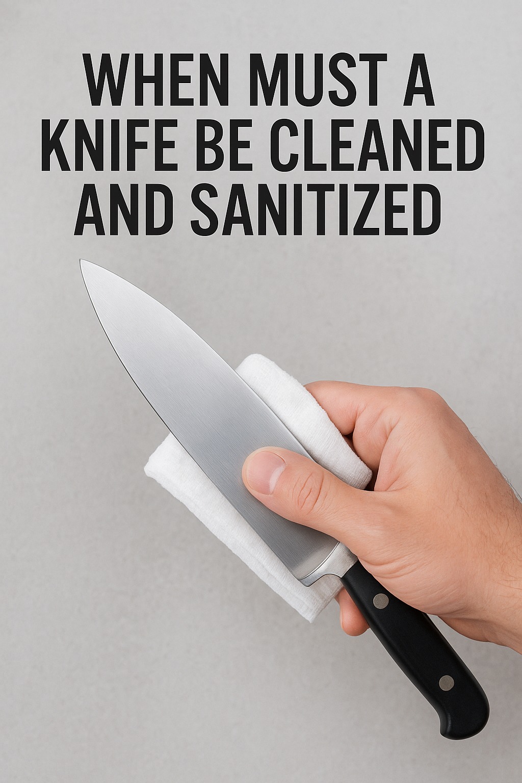 cleaning and sanitizing knives